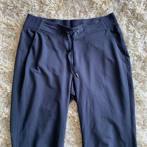 Athleta Y2K Early 2000s Navy Blue  Midtown Trouser Elastic Drawstring Waist Sweatpants Mid-Low Rise