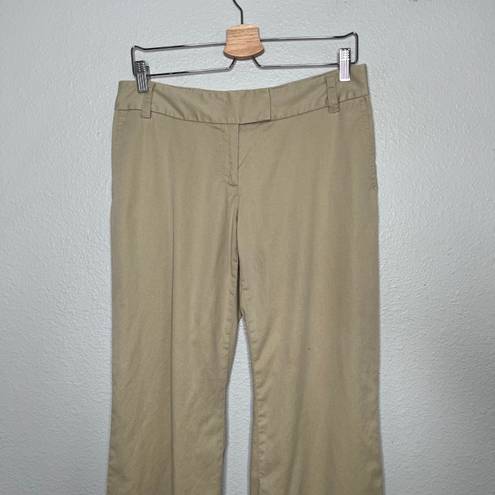 J.Jill  khaki beige mid rise flared tencel dress pants size 8