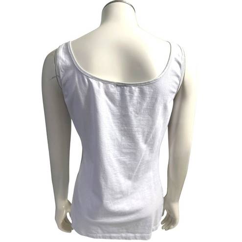 Anne Klein  White Dressy Tank Top Size S