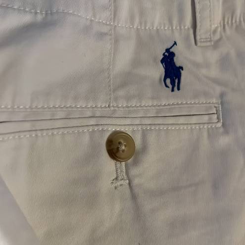 Polo  Ralph Lauren White Slim-Cut Chino Cotton Shorts Size 4 NWT $189