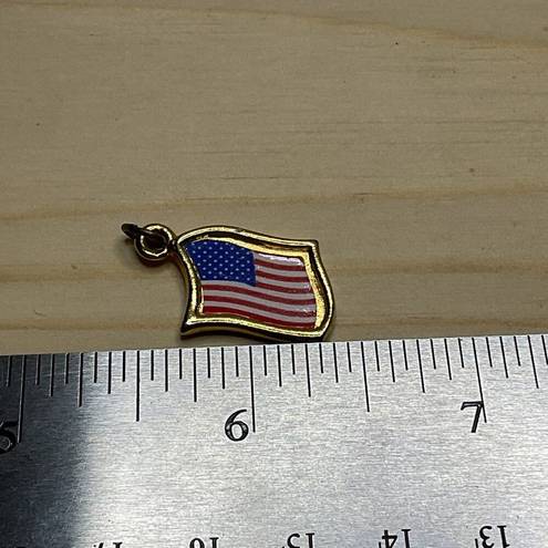 United States of America USA Flag Red White and Blue Charm Pendant