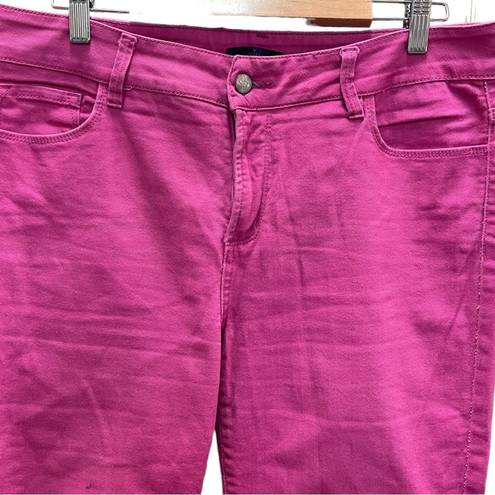 NYDJ  Cropped Pants Cuffed Fuscia Size 10