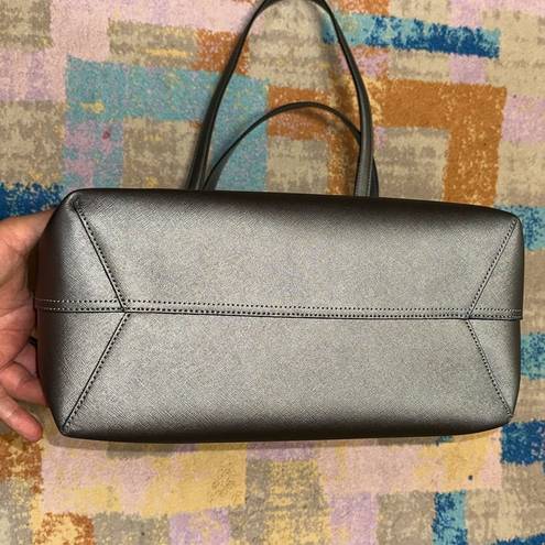 DKNY  Leather Gray Tote Bag