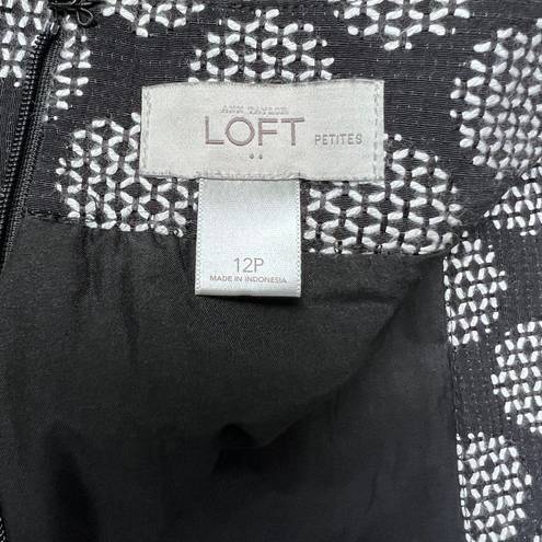 The Loft  Womens Black and White Skirt Sz 12P