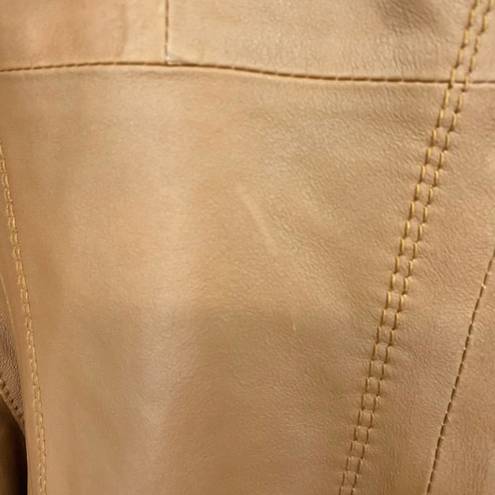 Marc New York Andrew  Leather Moto Jacket Chic Felix Whiskey Brown Womens Large