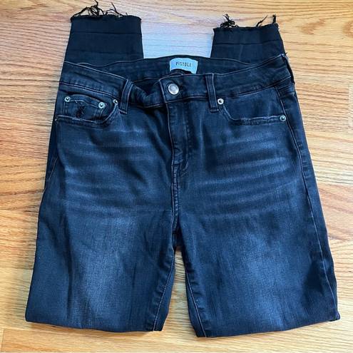 Pistola  Arielle Skinny Distressed Frayed Hem Black Jeans Size 29