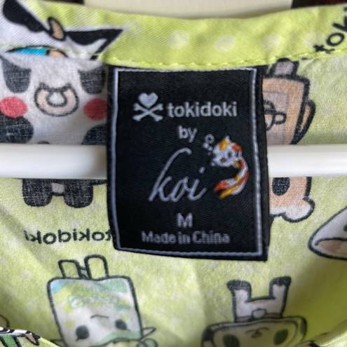 Tokidoki  YELLOW KAWAII Medical Scrub BOBA MILK SIZE MED KOI GUC #6965