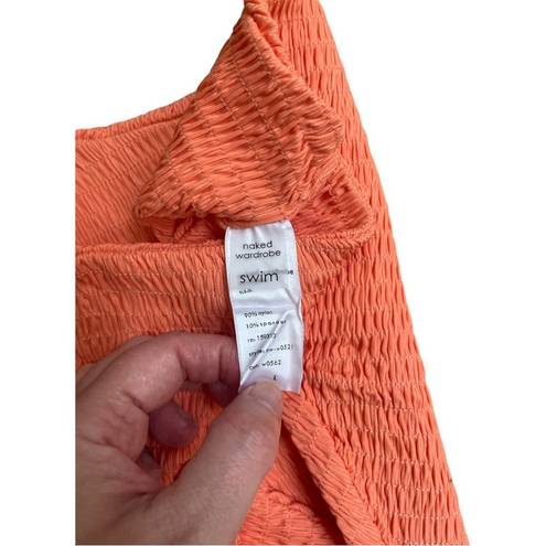 Naked Wardrobe  orange cut out bathing suit size large