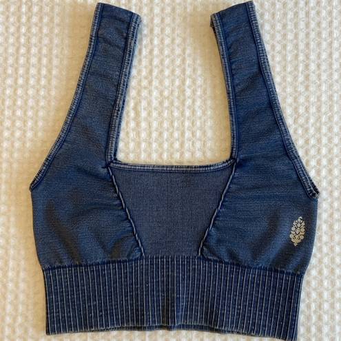 Free People NEW! $48  MOVEMENT Good Karma Square Neck Bra Top XS/S Deepest Navy