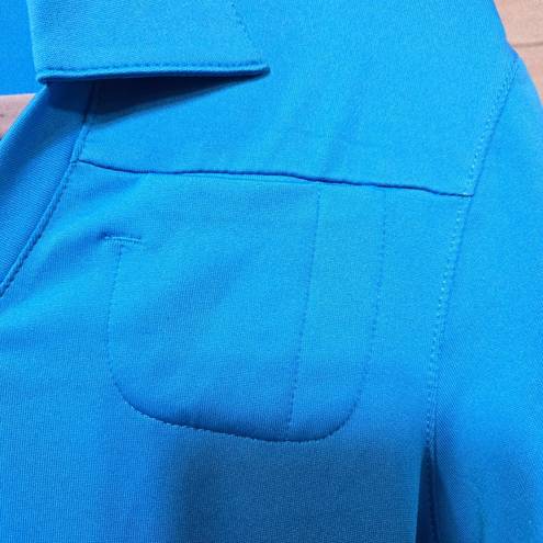 PGA Tour Blue V-Neck Short Sleeve Light Basic Women's Golf Polo Size Medium