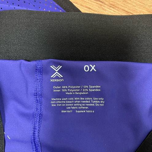 Xersion  Womens Workout Shorts Size OX New Msrp $44 Tropic Violet