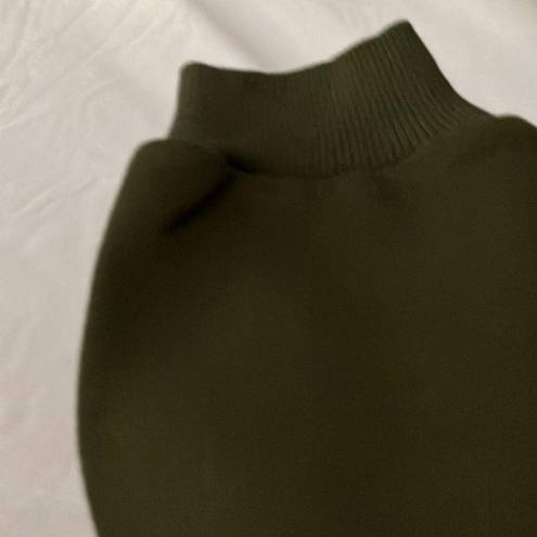 Naked Wardrobe : Olive Green Athleisure Cropped hooded sweatshirt- size XS