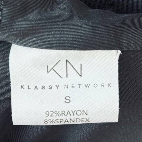 Klassy Network  Black Mock Neck Open Back Dress Size Small