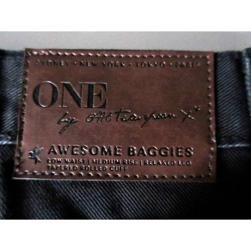 One Teaspoon NWT  Awesome Baggies in Black Anchor Destroyed Straight Jeans 29