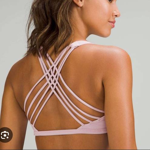 Lululemon Light pink free to be wild sports bra