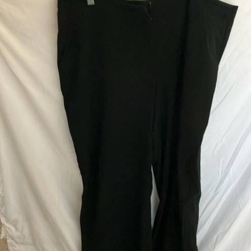 J.Jill : Black dress stretch pants with pockets- wide leg- Closet staple- size 18