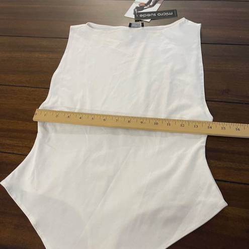 Naked Wardrobe NWT  Sleeveless Bodysuit in White Size XLarge