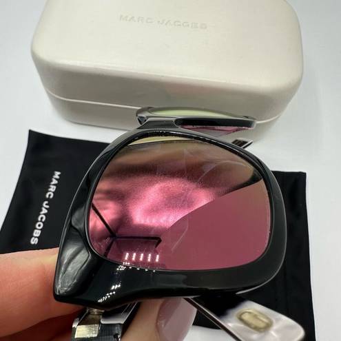 Marc Jacobs  Marc 231 Cat Eye Black Glitter Classic Fram Sunglasses Color Lenses