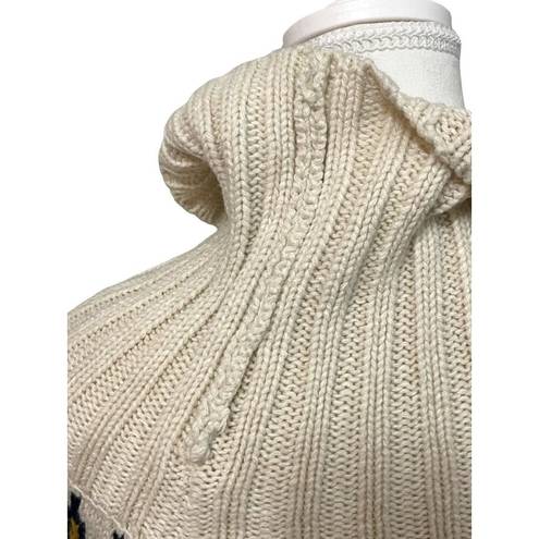 Angel Kiss  Fair Isle Fringe Knit Turtleneck Long Sleeve Sweater Pullover Women L