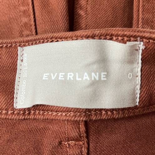 Everlane  The Cotton Twill Short Jean Shorts Rosewood Brown Size 0