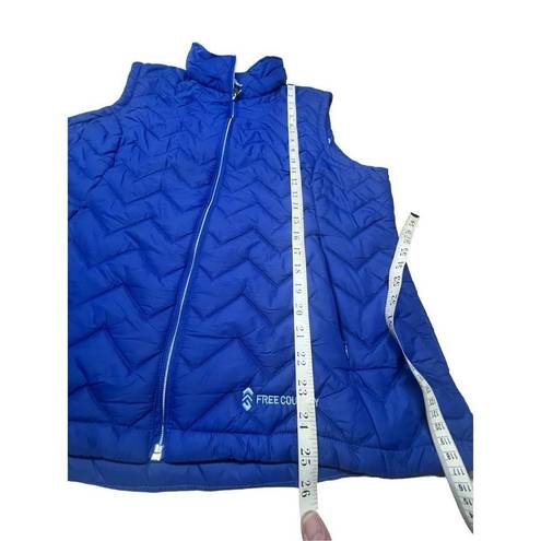 Free Country  Womans Quilted Vest Blue Sz XL