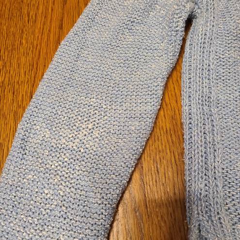 Lou & grey  Sweater Women's Medium Pullover Baby Blue Chunky Knit Scoop Neck