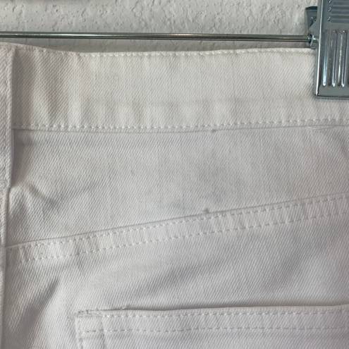 The Loft  White Straight Crop Jeans in size 12   