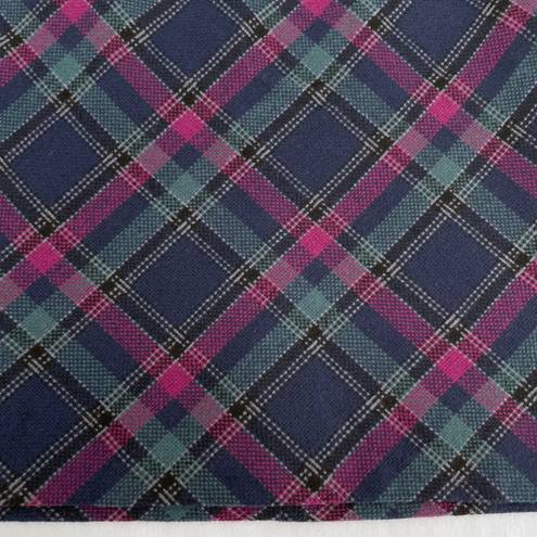 Talbots Outlet Classic Skirt Tartan Plaid Wool Acadamia Dark Blue Purple Green 8