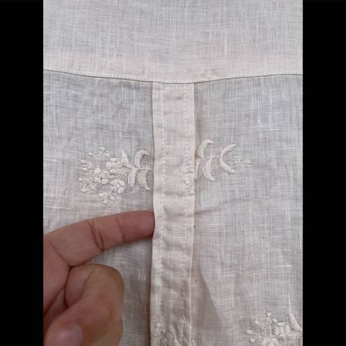 CP Shades  embroidered linen  shirt small