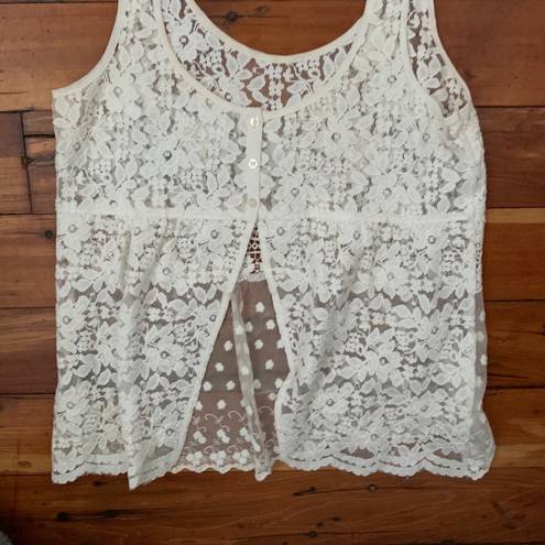 Gilly Hicks  Lace White Top