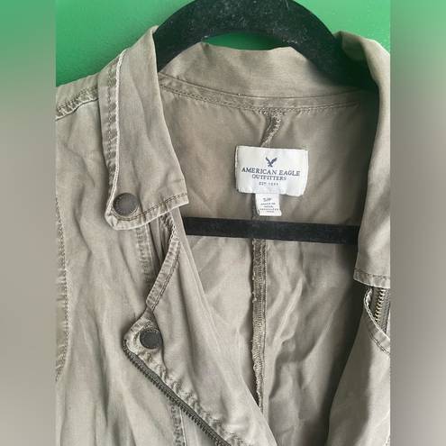 American Eagle  Army Green longline Utility Vest Small