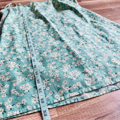 American Eagle  Teal Floral Mini Dress Large