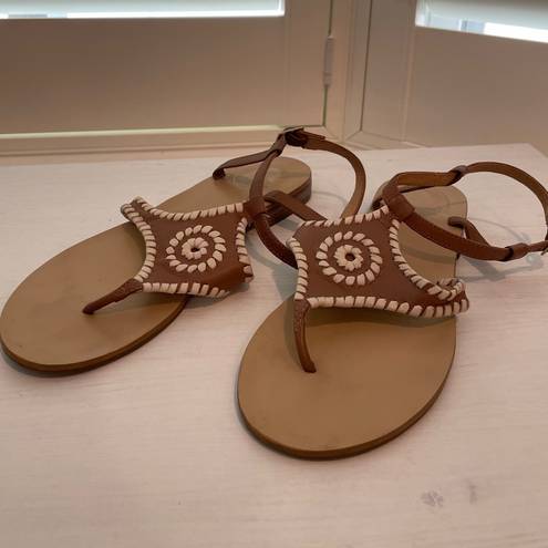 Jack Rogers Maci Sandals Bohemian Tan Leather Strappy Western