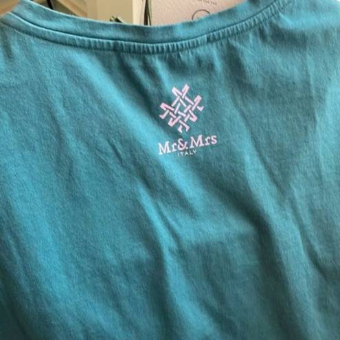 ma*rs Mr And  italy tee shirt teal M