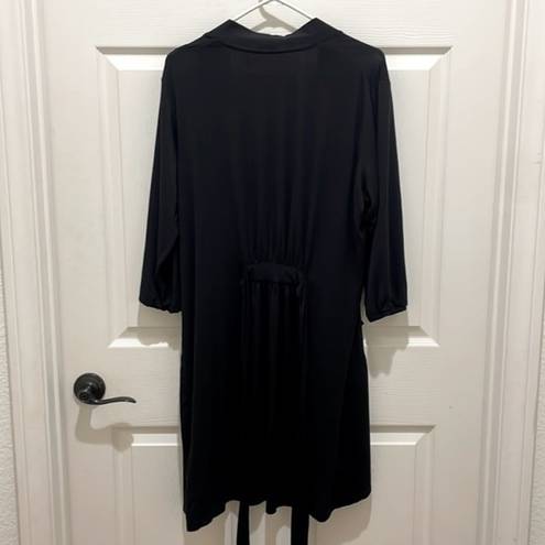 Max Studio  Sleepwear Black Lightweight Robe