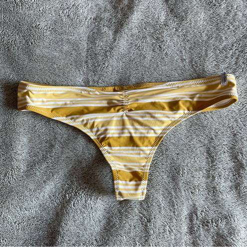 Rhythm . Trinidad Striped Bikini Set in Chartreuse Size Medium