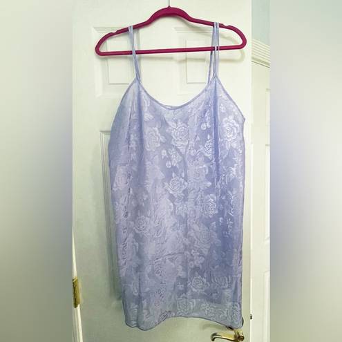 Secret Treasures  Vintage Floral Lilac Purple Chemise Nightgown Size 1X