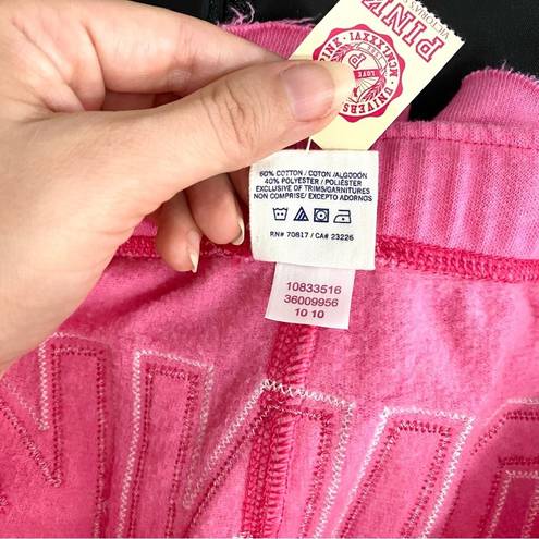 PINK - Victoria's Secret  Pink Logo Y2K Fleece Cut-off Loungewear Sweat Shorts