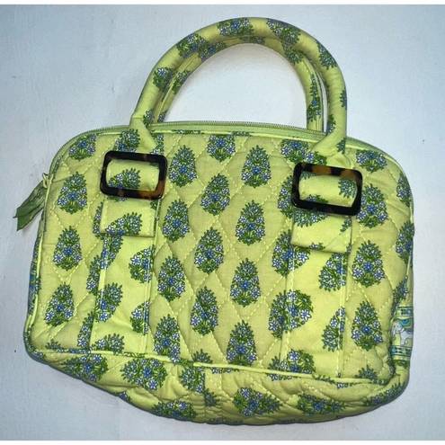 Vera Bradley  Clutch Bag Purse Handbag Citrus Lime Green Elephants Tortoise Shell