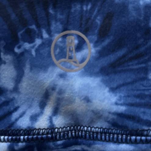 Lands'End New  Womens Tie Dye Blue Active Yoga Pants Medium