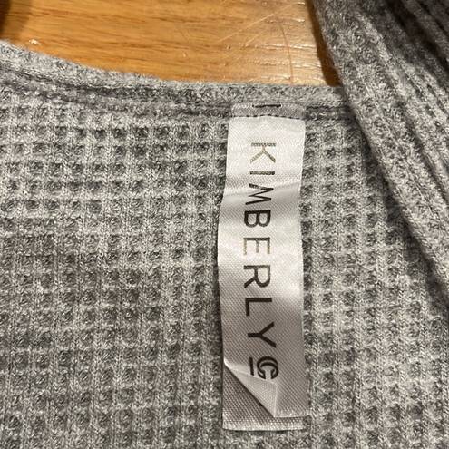 Kimberly Nwt   c womens waffle knit crop top size large .