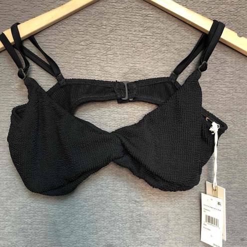 Good American NWT  Black Bikini Top Bottom Textured Beach Swim Size 5/6