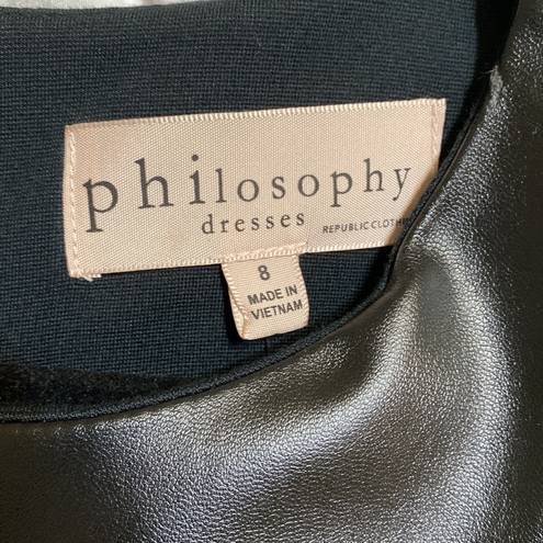 Philosophy  Leather blocked Bodycon Dress