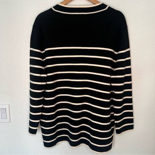 Tuckernuck  Lauren Cardigan in Black and White Stripe small