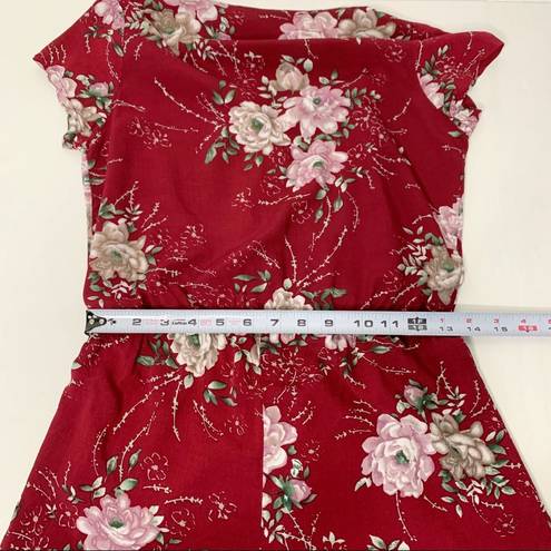 Nordstrom  Red Romper Shorts S Mimi Chica Short Sleeve One Piece Floral