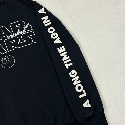 Star Wars Rebel Galaxy Graphic Logo Black Pullover Crewneck Sweatshirt Adult S