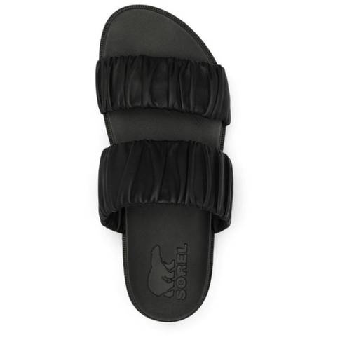 Sorel  Women's Roaming Two Strap Slide Sandal - Black Size 6.5 Sandals Double
