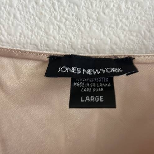 Jones New York NWT  Intimates Long Maxi Slip Dress Champagne Large