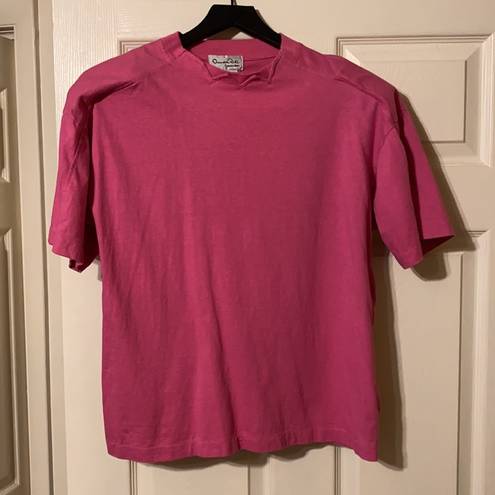 Oscar de la Renta Vintage  Expressions barbiecore pink t-shirt, size large