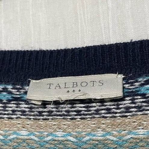 Talbots  Cardigan Button Up Long Sleeve Multiple Color Striped Sweater Medium